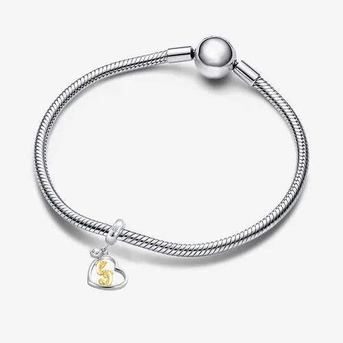 Miniatura 3 de 2 dijes de corazón para madre e hija con texto en inglés "I Love You to the Moon and Back
