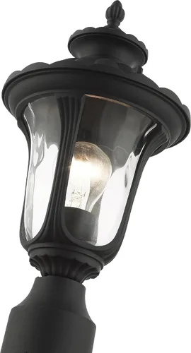 Miniatura 9 de Livex Lighting 7855-14 Oxford - Cabezal de poste para exteriores, 1 luz, color negro ("19" x 9.5" x 19"")
