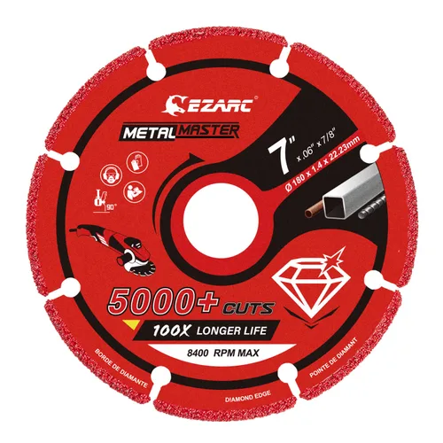 Miniatura 14 de Rueda de corte de diamante EZARC 3 x 3/8 pulgadas, más de 5000 cortes en metal, paquete de 2, gris, amoladora de troquel, material de diamante