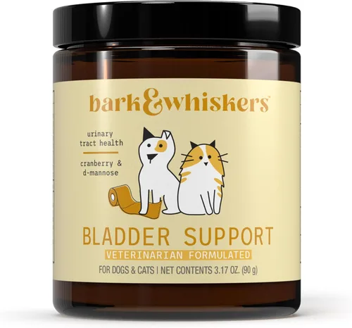 Bark & Whiskers Soporte de vejiga, 3.17 oz (90 g), 90 cucharadas, apoya la salud del tracto urinario, con arándano y D-manosa, formulado por