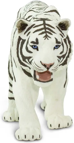 Miniatura 6 de Safari Ltd. Figura de tigre siberiano blanco, figura detallada de plástico de 10 pulgadas, divertido juguete educativo para niños, niñas y niños a