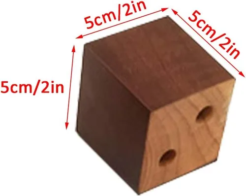 Miniatura 2 de Muebles de madera maciza de roble con patas elevadas, mesa de sofá y patas de silla, patas de gabinete, patas de bloque de madera, 3