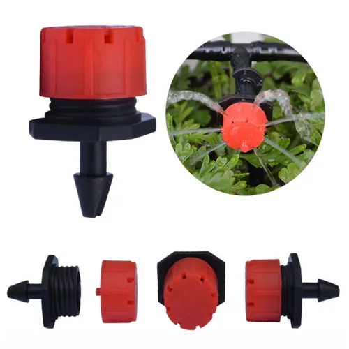 Miniatura 3 de 100 unidades de aspersores de riego ajustables de 360 grados, emisores de 1/4 de pulgada para sistema de riego de Korty