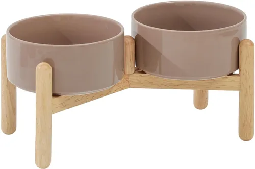 Miniatura 27 de Havniva Cuenco elevado de cerámica de 6.1 pulgadas para perros con soporte para platos de perros de razas pequeñas y medianas, cuenco de comida y 2