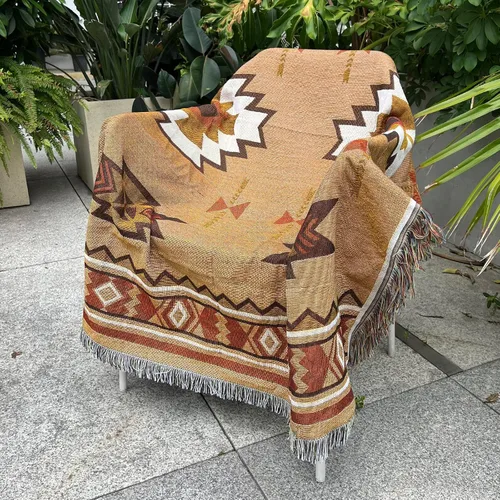 Miniatura 20 de Hopstar - Manta suelta azteca Navajo mantas indias y cobijas Boho decoración occidental cobija de sofá para cama, sofá, sala de estar, playa