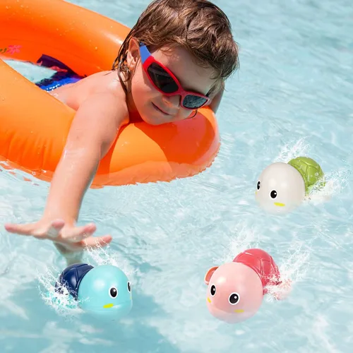 Miniatura 6 de SEPHIX Juguetes de Baño para Niños Pequeños de 1 a 3 años, Lindos Juguetes de Tortuga Nadadora para Niños de 1 a 2 años, Juguetes de Piscina