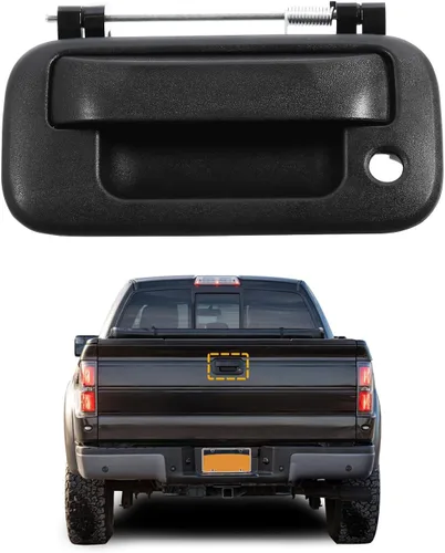 Manija exterior de puerta trasera, compatible con Ford F150 F250 F350 F450 F550 Super Duty Explorer Lobo 2004-2016, Lincoln Mark LT, con orificio