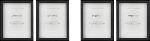 Miniatura 7 de Amazon Basics Marco de fotos rectangular de 5 x 7 pulgadas o 4 x 6 pulgadas con paspartú, paquete de 2, color negro