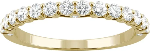 Charles & Colvard - Alianza redonda de boda de oro amarillo de 14 quilates de Moissanita de Charles & Colvard de 0.45 quilates