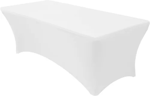 Miniatura 20 de Banquet Tables Pro Mantel rectangular plegable de elastano de 6 pies de largo, elástico, ajustado, para mesas de patio plegables de 30 pulgadas