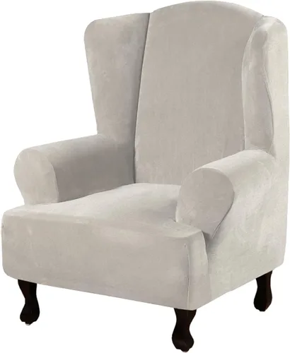 Miniatura 112 de H.VERSAILTEX Funda de terciopelo elástico para sillón, funda para sillón de 1 cojín para sala de estar, funda de muebles hecha de terciopelo grueso