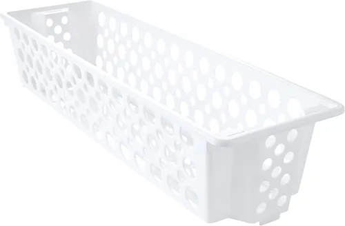 Miniatura 9 de Cestas cortas deslizantes, paquete de 2, almacenamiento modular apilable y deslizante, grandes contenedores organizadores para despensa, armario