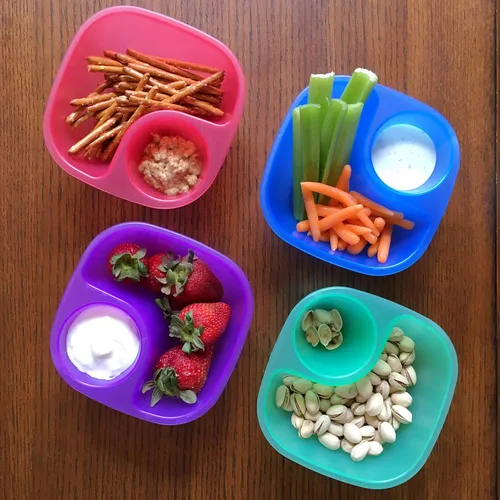 Miniatura 5 de Rolling Sands Cuencos reutilizables para aperitivos y inmersiones, 5 unidades, fabricados en Estados Unidos, aptos para lavavajillas y microondas