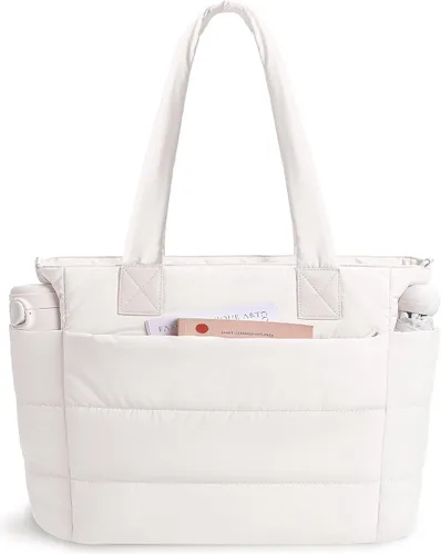 Bolso de mano acolchado para mujer, bolso grande de enfermera, bolso de hombro con cremallera para trabajo y viajes