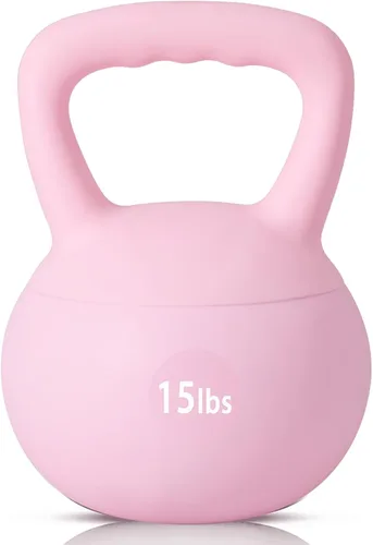 Miniatura 11 de Pesas rusas suaves (5-30 libras), relleno de arena de hierro para gimnasio en casa, entrenamiento de fuerza y fitness, diseño a prueba de golpes