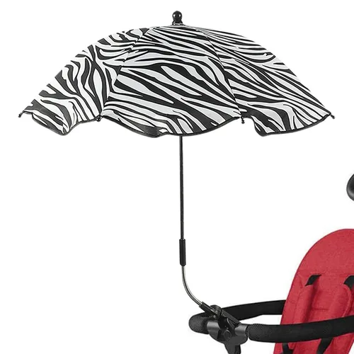 Miniatura 10 de Cochecito de bebé con abrazadera ajustable, sombrilla de protección para niños, paraguas con clip, sombrilla de 8 huesos para cochecito, silla