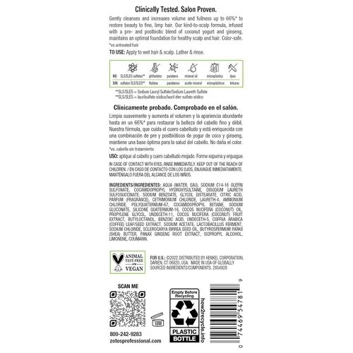 Miniatura 8 de Biotera Ultra Thick & Full Volumizing Shampoo Increases Volume to Fine, Limp Hair Microbiome Friendly Vegan & Animal Test Free Paraben Free