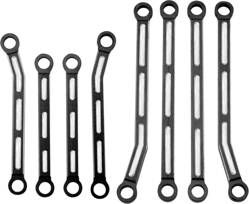 Miniatura 4 de ShareGoo - Juego de eslabones de aleación de aluminio de alta liquidación de chasis compatibles con Traxxas TRX4M 1/18 RC Crawler piezas de Negro