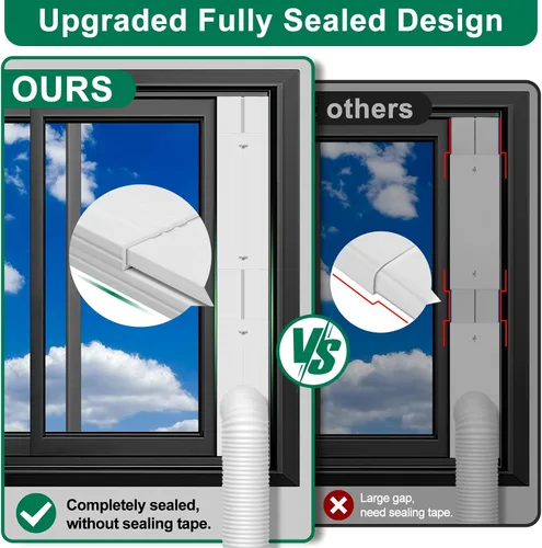 Miniatura 4 de Kit de ventana de aire acondicionado portátil mejorado con manguera de escape de 5.9 pulgadas, kit de ventilación de ventana de aire acondicionado