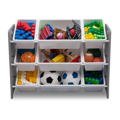 Miniatura 4 de Organizador Delta Children MySize 9 de juguetes, de plástico, gris