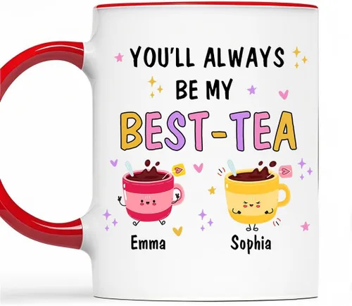 Miniatura 19 de Se envía al día siguiente, tazas personalizadas de Navidad para mejores amigas, elige 2-6 nombres taza de café de amistad personalizada para mejor