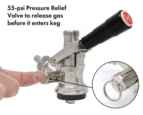 Miniatura 6 de Strange Brew CECOMINOD089184 Sistema de grifo de acoplador de cerveza de barril europeo Kegerator S - Manija de palanca