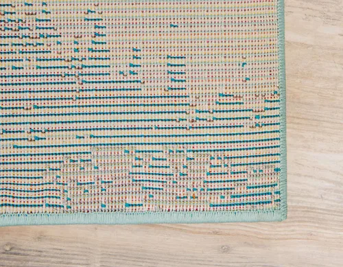 Miniatura 9 de Alfombra moderna Positano de estilo costero de Loom, Polipropileno, Azul claro