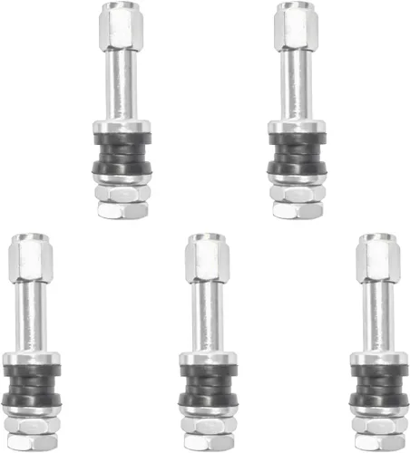 5 piezas TR43E/VS43 - Vástagos de válvula de neumático sin cámara de metal, montaje de vástago de válvula de aleación de aluminio para orificio de