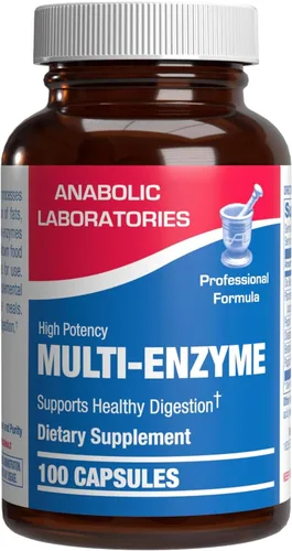 Enzimas multidigestivas con suplemento de bilis de buey - Suplemento de digestión de fuerza clínica con enzimas pancreáticas pancreáticas para