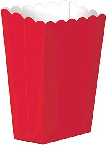 Miniatura 7 de Adorable caja pequeña de palomitas de maíz festoneadas, 5.25 x 3.75 pulgadas (5 piezas), ideal para cumpleaños, recuerdos de fiesta, celebraciones