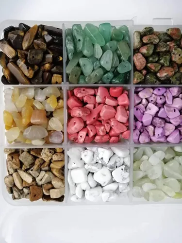 Miniatura 4 de Cuentas de piedras preciosas naturales de forma irregular, chips de piedra de cristal, energía curativa para la fabricación de joyas (15-1)