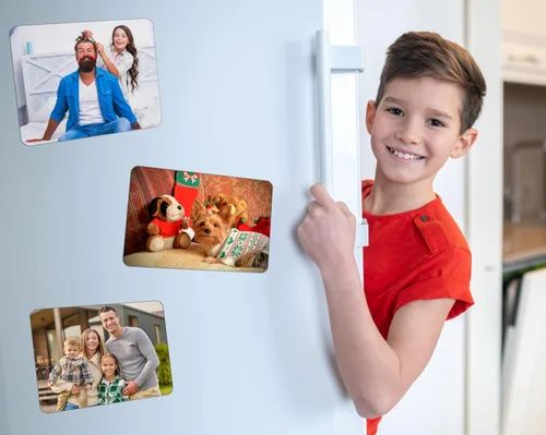Miniatura 6 de My Happy - Regalos personalizados Imanes personalizados Foto magnética cuadrada para decoración especial del hogar, escuela, oficina, cocina