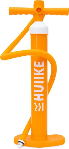 HUIIKE Bomba manual de tabla de remo con bomba manual de doble acción de 15 PSI, bomba de mano estable para paddleboard, bomba de mano de Naranja
