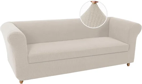 Miniatura 8 de UNBBRRL Funda de sofá Chesterfield de jacquard elástico, fundas de cojín gruesas para sofá, protector de muebles para sala de estar