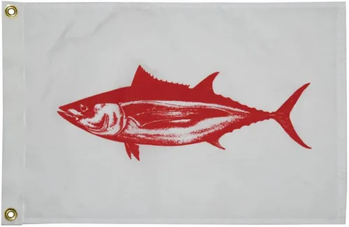 Taylor Made Products - Bandera de captura de pescador, banderín de pez, nailon, 12 x 18 pulgadas
