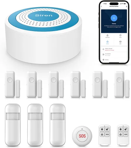 Miniatura 7 de YBJ Detector magnético inalámbrico para puerta y ventana, sistema de alarma de seguridad para el hogar, alarma de entrada, antirrobo, prevención