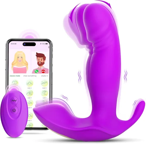 Miniatura 7 de Vibradores de punto G portátil, juguetes sexuales para adultos para mujeres u hombres, mini vibrador de control remoto con aplicación con 10 modos