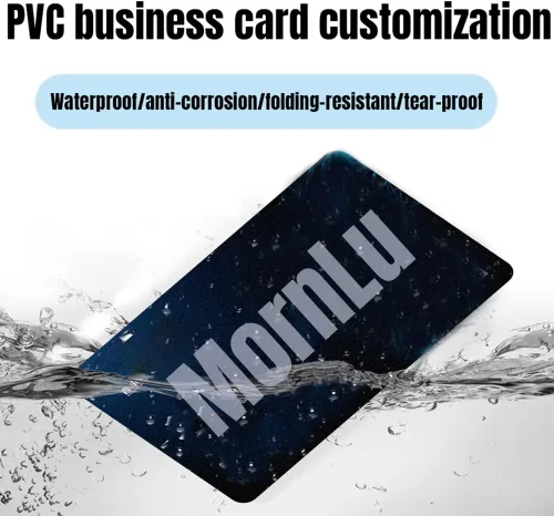 Miniatura 5 de 1000 tarjetas de visita personalizadas de PVC impermeable, añade foto, texto/logotipo, imprime tus propias tarjetas de visita personalizadas