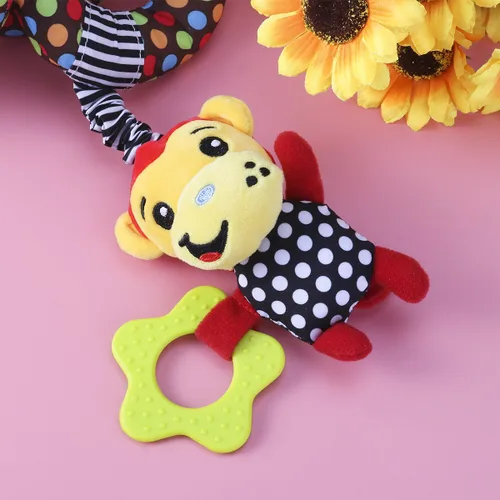 Miniatura 8 de TOYMYTOY Juguete de asiento de coche en espiral para bebé, mono de peluche, elefante, cuna, sonajeros, actividad sensorial, juguete de viaje