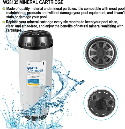 Miniatura 5 de W28135 - Kit de piezas de repuesto para cartucho mineral para filtro de piscina Zodiac Nature2 en tierra, todos los buques G35, para modelos