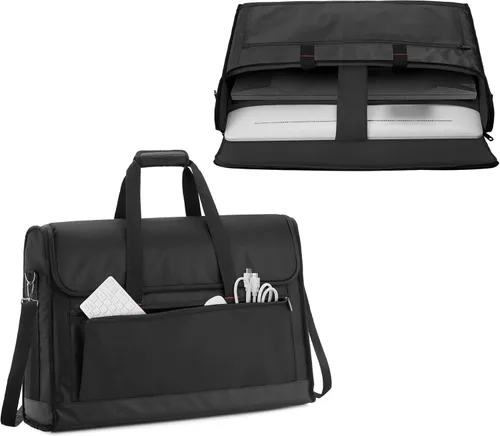 Trunab Estuche de transporte para monitor de 24 pulgadas, bolsa de viaje acolchada con capacidad para hasta 2 pantallas LCD/televisores, no Negro