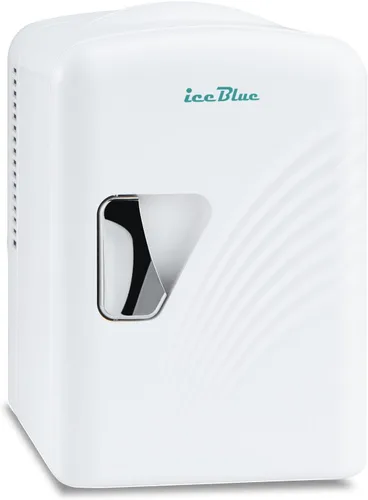 Miniatura 8 de Iceblue Mini refrigerador, refrigerador pequeño retro de 4 litros/6 latas, enchufe de CA y cargador de coche de 12V, refrigerador para productos