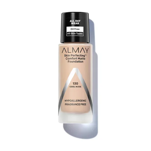 Miniatura 13 de Almay Skin Perfecting Comfort Base Mate, Hipoalergénica, Libre de Crueldad-Sin Fragancia, Maquillaje Líquido Probado por Dermatólogos, Capuchino