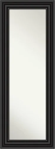 Miniatura 11 de Amanti Art Espejo de pared para puerta, espejo de longitud completa (52 x 18 pulgadas), espejo estrecho de cuerpo completo negro grande y espejo