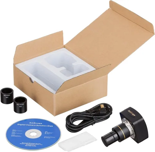 Miniatura 2 de AmScope MU1000-CK 10MP USB2.0 Microscopio Cámara Digital Más Kit de Calibración