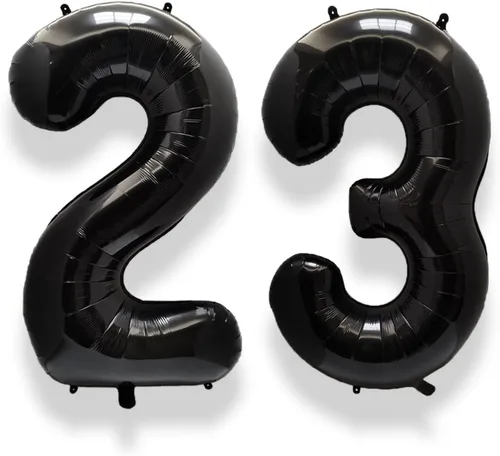 Miniatura 11 de AULE Globos grandes de 40 pulgadas, número 0, negros, grandes, de papel de aluminio, globos de número de helio 0-9, gigantes, jumbo, felices