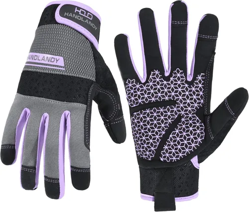 Miniatura 15 de HANDLANDY HLDD Work Gloves Women, Safety Work Gloves Touchscreen Working Glove for Mechanic, Gardening, Construction, DIY