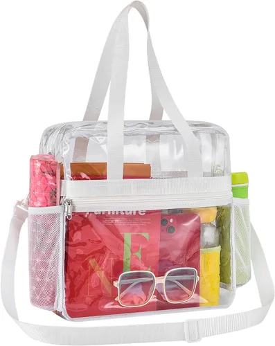 Miniatura 24 de Paxiland Clear Bag for Stadium Events, 12x6x12 inches Tote Bag with Detachable Reinforced Strap for Sports Concert and Work