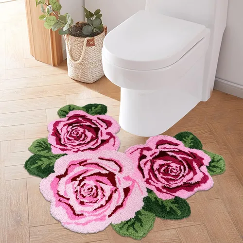 Miniatura 20 de USTIDE Alfombra de girasol esponjosa, alfombra suave y lanuda de flores, hecha a mano, alfombras modernas, lavables, para sala de estar, lavandería