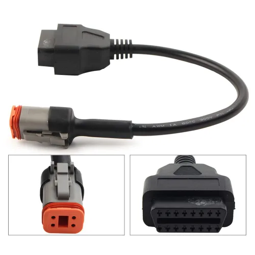 Miniatura 2 de Cable adaptador de escáner de diagnóstico de motocicleta 4Pin a OBD2 para accesorios Harley-Davidson 16Pin a 4Pin